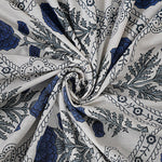 Thumbnail for Rudra Bazaar Blue 210 TC Cotton Double King Bedsheet With 2 Pillow Covers