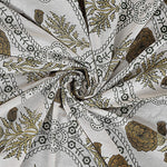 Thumbnail for Rudra Bazaar Green 210 TC Cotton Double King Bedsheet With 2 Pillow Covers