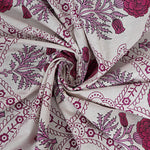 Thumbnail for Rudra Bazaar Pink 210 TC Cotton Double King Bedsheet With 2 Pillow Covers