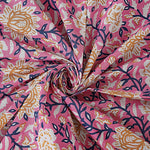 Thumbnail for Rudra Bazaar Pink 210 TC Cotton Double King Bedsheet With 2 Pillow Covers