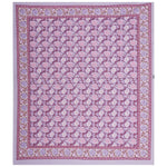 Thumbnail for Rudra Bazaar Purple 210 TC Cotton Double King Bedsheet With 2 Pillow Covers