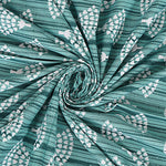 Thumbnail for Rudra Bazaar Sea Green 210 TC Cotton Double King Bedsheet With 2 Pillow Covers
