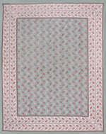 Thumbnail for Rudra Bazaar Grey 210 TC Cotton Double King Bedsheet With 2 Pillow Covers