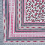 Thumbnail for Rudra Bazaar Pink 210 TC Cotton Double King Bedsheet With 2 Pillow Covers