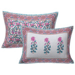 Thumbnail for Rudra Bazaar Sea Green 210 TC Cotton Double King Bedsheet With 2 Pillow Covers