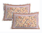 Thumbnail for Rudra Bazaar Brown 210 TC Cotton Double King Bedsheet With 2 Pillow Covers