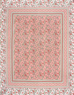 Thumbnail for Rudra Bazaar Pink 210 TC Cotton Double King Bedsheet With 2 Pillow Covers