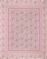 Thumbnail for Rudra Bazaar Pink 210 TC Cotton Double King Bedsheet With 2 Pillow Covers