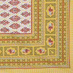 Thumbnail for Rudra Bazaar Gold 210 TC Cotton Double King Bedsheet With 2 Pillow Covers