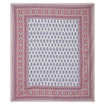 Thumbnail for Rudra Bazaar Maroon 210 TC Cotton Double King Bedsheet With 2 Pillow Covers