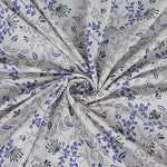 Thumbnail for Rudra Bazaar Blue 210 TC Cotton Double King Bedsheet With 2 Pillow Covers