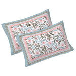 Thumbnail for Rudra Bazaar Grey 210 TC Cotton Double King Bedsheet With 2 Pillow Covers