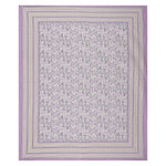 Thumbnail for Rudra Bazaar Purple 210 TC Cotton Double King Bedsheet With 2 Pillow Covers