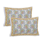 Thumbnail for Rudra Bazaar Multi 210 TC Cotton Double King Bedsheet With 2 Pillow Covers