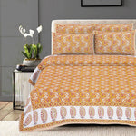 Thumbnail for Rudra Bazaar Multi 210 TC Cotton Double King Bedsheet With 2 Pillow Covers
