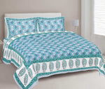 Thumbnail for Rudra Bazaar Multi 210 TC Cotton Double King Bedsheet With 2 Pillow Covers
