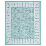 Thumbnail for Rudra Bazaar Sea Green 210 TC Cotton Double King Bedsheet With 2 Pillow Covers
