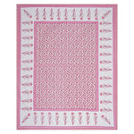Thumbnail for Rudra Bazaar Pink 210 TC Cotton Double King Bedsheet With 2 Pillow Covers