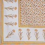 Thumbnail for Rudra Bazaar Yellow 210 TC Cotton Double King Bedsheet With 2 Pillow Covers