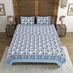 Thumbnail for Rudra Bazaar Brown 210 TC Cotton Double King Bedsheet With 2 Pillow Covers