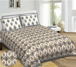 Thumbnail for Rudra Bazaar Multi 210 TC Cotton Double King Bedsheet With 2 Pillow Covers