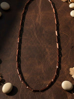 Thumbnail for NVR Men's Handcrafted Maroon Rhodium Plated Chain - Distacart