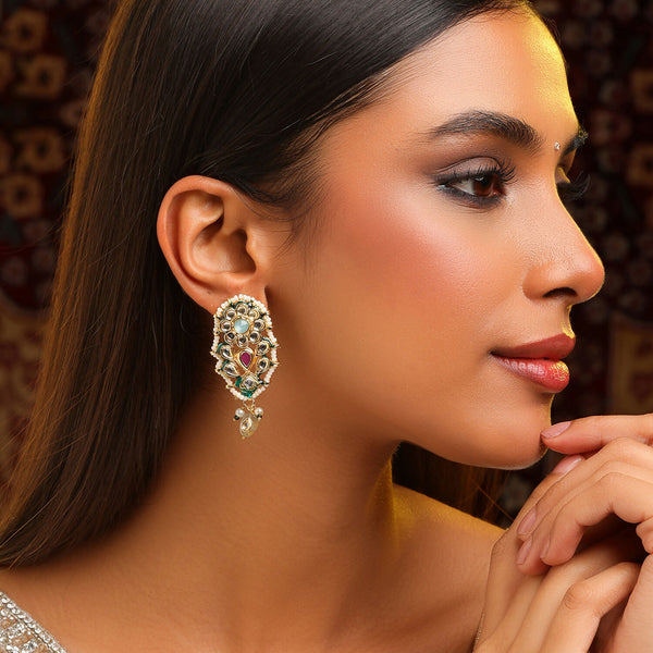 Ruby Raang Chand Earrings - Distacart