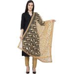 Thumbnail for A R Silk Net Emb. Fancy Dupatta Color Golden Dupatta or Chunni
