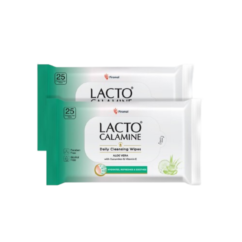 Lacto Calamine Daily Cleansing Face Wipes, Makeup Remover Wipes
