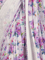 Thumbnail for Mitera Floral Printed Pure Georgette Saree - Distacart