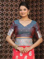 Thumbnail for Astita Red Silk Saree