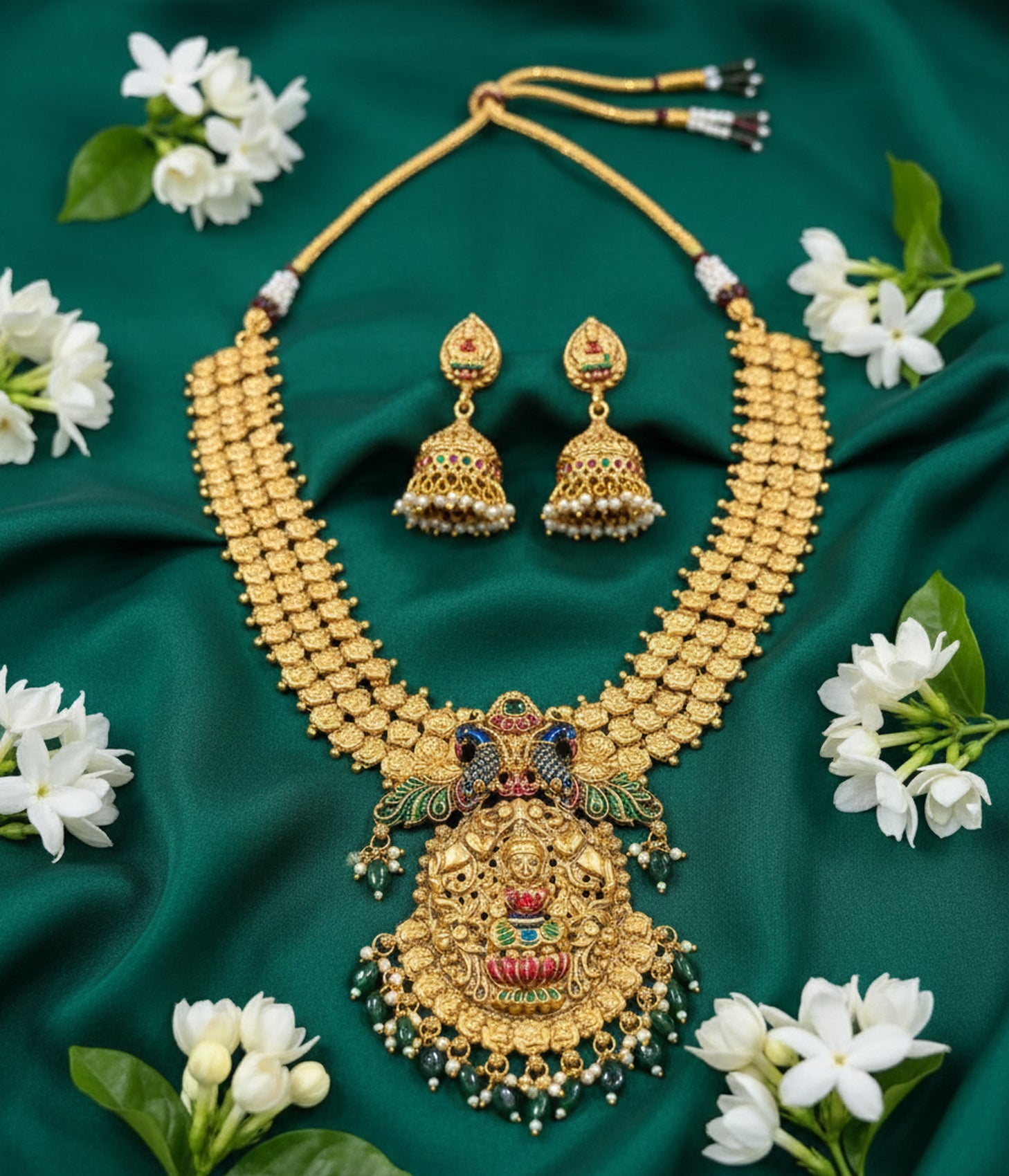 Jewel City Antique Gold-Plated Temple Jewelry Set - Distacart