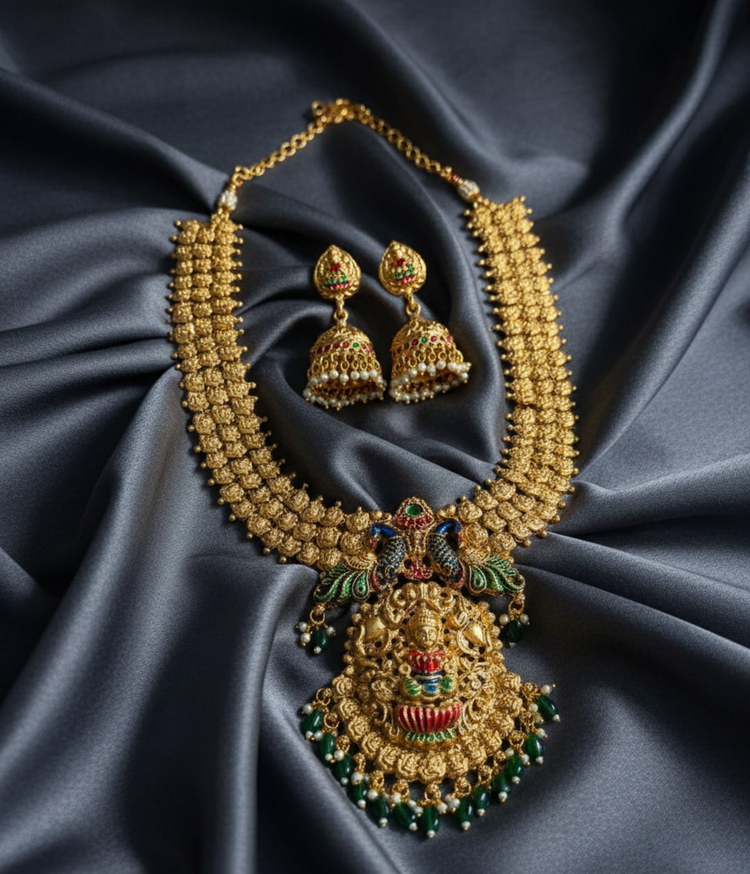 Jewel City Antique Gold-Plated Temple Jewelry Set - Distacart