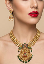 Thumbnail for Jewel City Antique Gold-Plated Temple Jewelry Set - Distacart