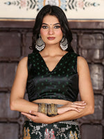 Thumbnail for Astita Teal Green Silk Saree