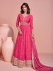 Anaita Yellow Embroidered Silk Anarkali Suits - Distacart
