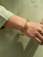Thumbnail for NVR Women Set of 4 Gold Plated Handcrafted Bangle - Distacart