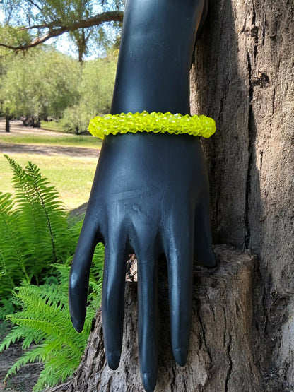 Inhanns Unisex Crystal Bloom – Adjustable Crystal Bead Bracelets - Yellow - Distacart