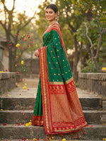 Thumbnail for Shree Shyam Fashion Green Soft Silk Saree - Distacart