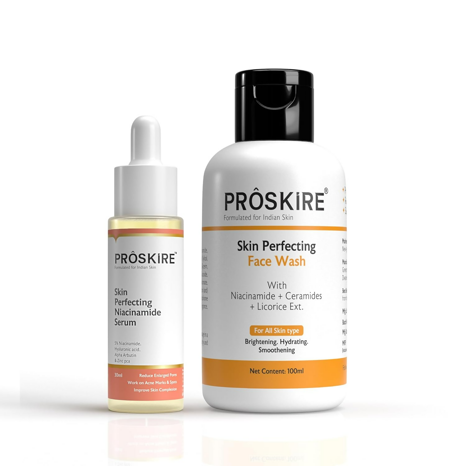 Proskire Skin Perfecting Niacinamide Serum with Face Wash Combo - Distacart