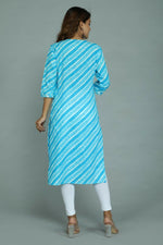 Thumbnail for Alvano Women's Stylish Cotton Blend Laheriya Kurti - Distacart