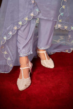 Thumbnail for BulBul Roshni Muslin Purple Kurta Set With Dupatta