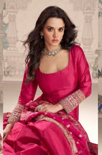Thumbnail for Aarshi Fashions Pink Silk Wedding Gowns