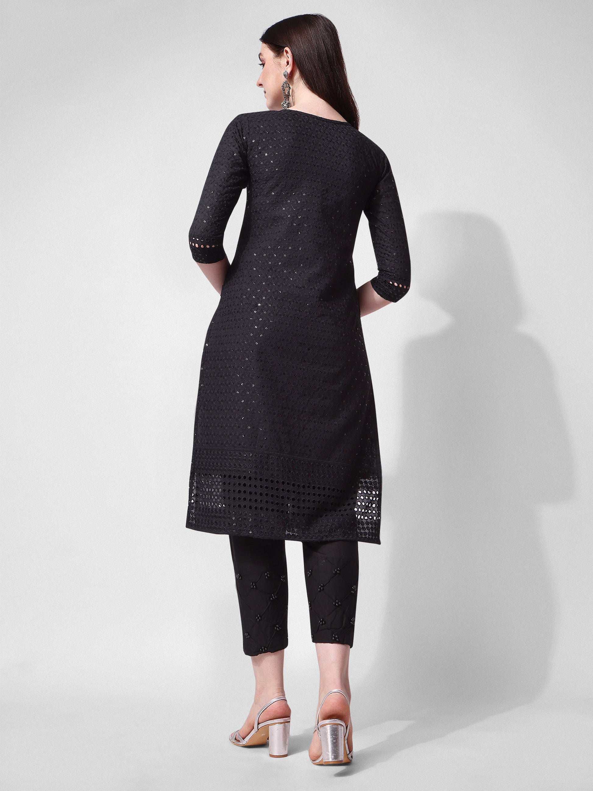 Embroidered Kurta With Pant, Multicolor - Hiral Fashion - Distacart