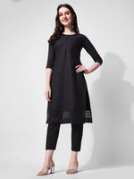 Thumbnail for Embroidered Kurta With Pant, Multicolor - Hiral Fashion - Distacart