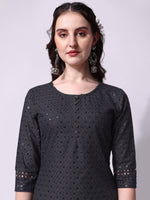 Thumbnail for Embroidered Kurta With Pant, Multicolor - Hiral Fashion - Distacart