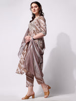 Thumbnail for Nayra Cut Embroidered Kurta With Pant And Dupatta Set, Multicolor - Hiral Fashion - Distacart
