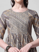 Thumbnail for Nayra Cut Embroidered Kurta With Pant And Dupatta Set, Multicolor - Hiral Fashion - Distacart