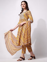 Thumbnail for Nayra Cut Embroidered Kurta With Pant And Dupatta Set, Multicolor - Hiral Fashion - Distacart