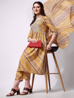 Thumbnail for Nayra Cut Embroidered Kurta With Pant And Dupatta Set, Multicolor - Hiral Fashion - Distacart
